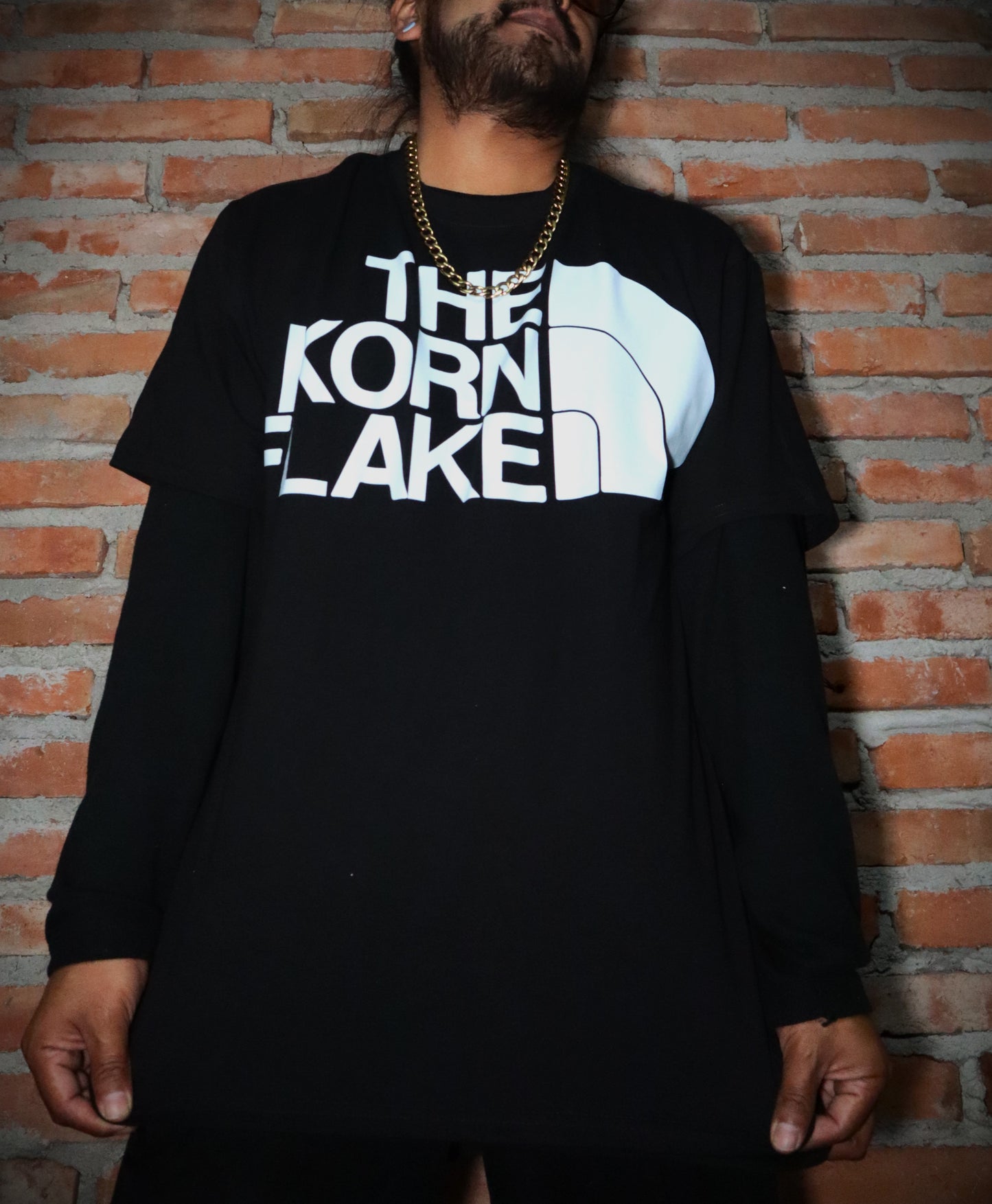 Playera "The Korn Flake"- Negra Oversize